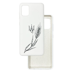 Чехол накладка Silicone Cover Soft Touch Ukraine Samsung A71 Колосок
