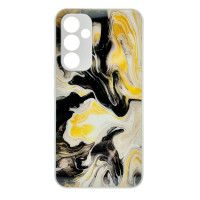 Чохол накладка Marble Glass Samsung A34 Білий