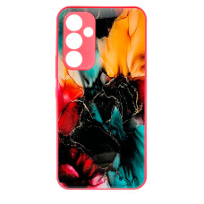 Чохол накладка Marble Glass Samsung A34 Рожевий