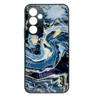 Чехол накладка Marble Glass Samsung A54 Графитовый