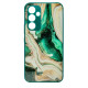 Чехол накладка Marble Glass Samsung A34 Зеленый