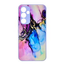 Чохол накладка Marble Glass Samsung A34 Лаванда