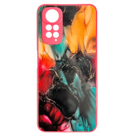 Чохол накладка Marble Glass Xiaomi Redmi Note 11 / 11s 4G Рожевий