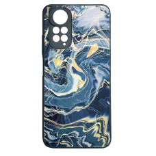 Чехол накладка Marble Glass Xiaomi Redmi Note 11 / 11s 4G Графитовый