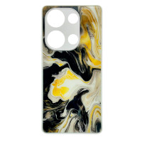 Чехол накладка Marble Glass Xiaomi Redmi Note 13 4G Белый