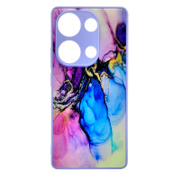 Чехол накладка Marble Glass Xiaomi Redmi Note 13 4G Лаванда