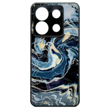 Чехол накладка Marble Glass Xiaomi Redmi Note 13 5G Графитовый