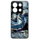 Чехол накладка Marble Glass Xiaomi Redmi Note 13 5G Графитовый