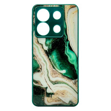Чехол накладка Marble Glass Xiaomi Redmi Note 13 5G Зеленый