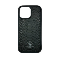 Чохол накладка Leather Polo Knight iPhone 16 Pro Max Black