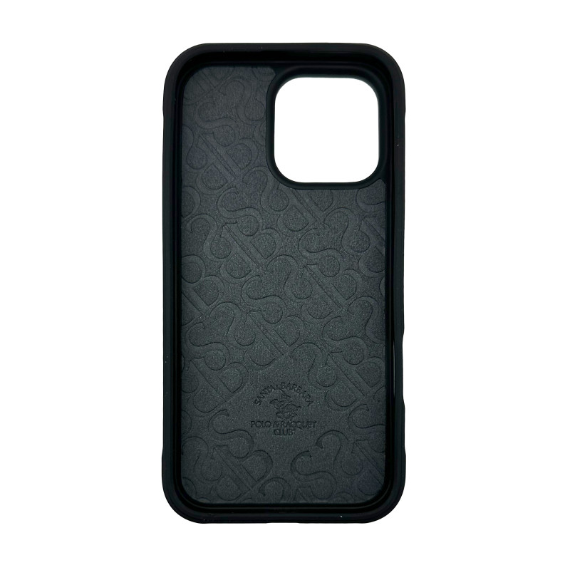 Чехол накладка Leather Polo Knight iPhone 16 Pro Max Black