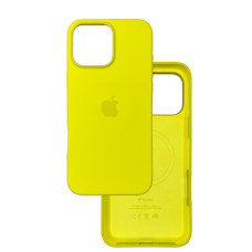 Чехол Silicone Case Original with MagSafe с анимацией iPhone 16 Pro Max Желтый (Warm Yellow)