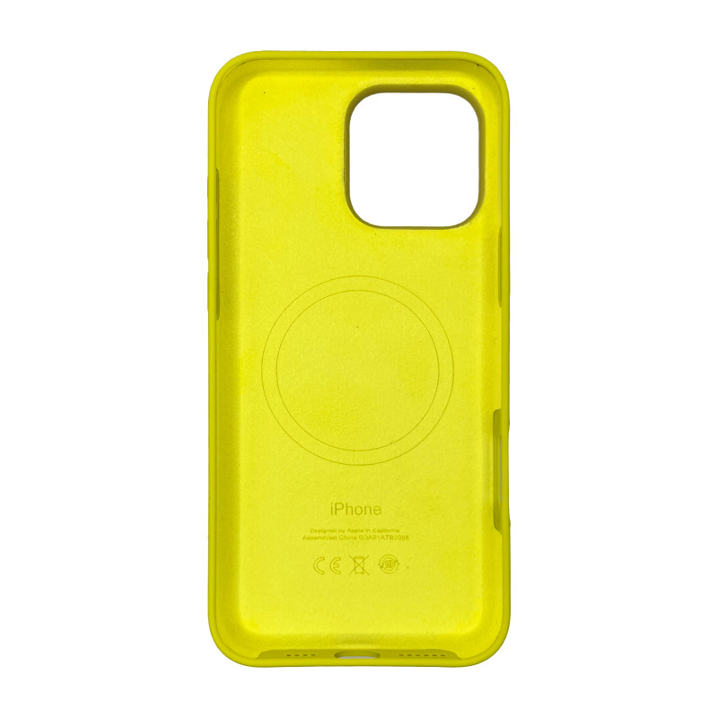 Чохол Silicone Case Original with MagSafe з анімацією iPhone 16 Pro Max Жовтий (Warm Yellow)