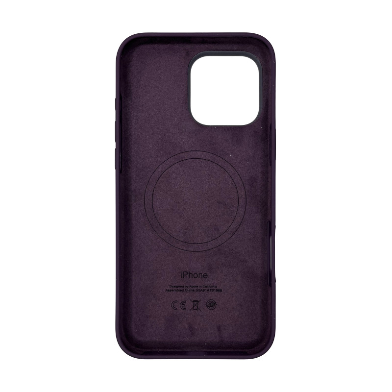 Чохол Silicone Case Original with MagSafe з анімацією iPhone 16 Pro Max Бордовий (Plum)