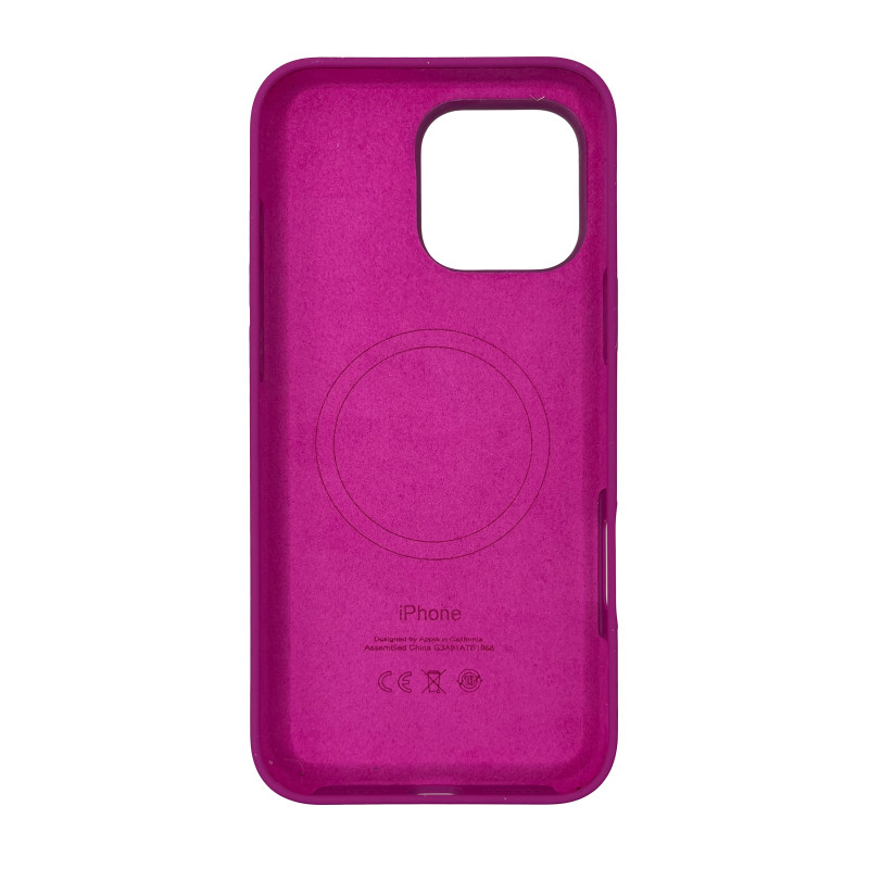 Чохол Silicone Case Original with MagSafe з анімацією iPhone 16 Pro Max Малиновий (Dragon Fruit)