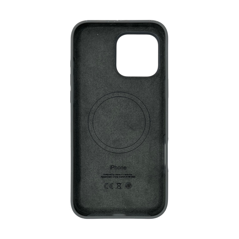 Чохол Silicone Case Original with MagSafe з анімацією iPhone 16 Pro Max Сірий (Stone)