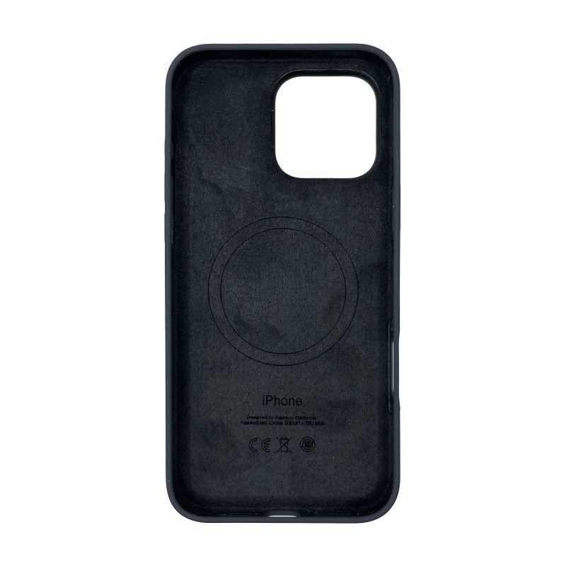 Чехол Silicone Case Original with MagSafe с анимацией iPhone 16 Pro Max Черный (Black)
