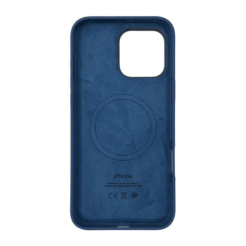 Чохол Silicone Case Original with MagSafe з анімацією iPhone 16 Pro Темно-синій (Denim)