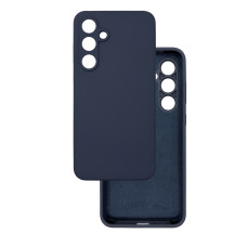 Чехол накладка Silicone Cover Soft Touch ЗК Samsung S23FE темно-синий