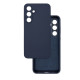 Чехол накладка Silicone Cover Soft Touch ЗК Samsung S24FE Темно-синий
