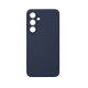 Чехол накладка Silicone Cover Soft Touch ЗК Samsung S24FE Темно-синий