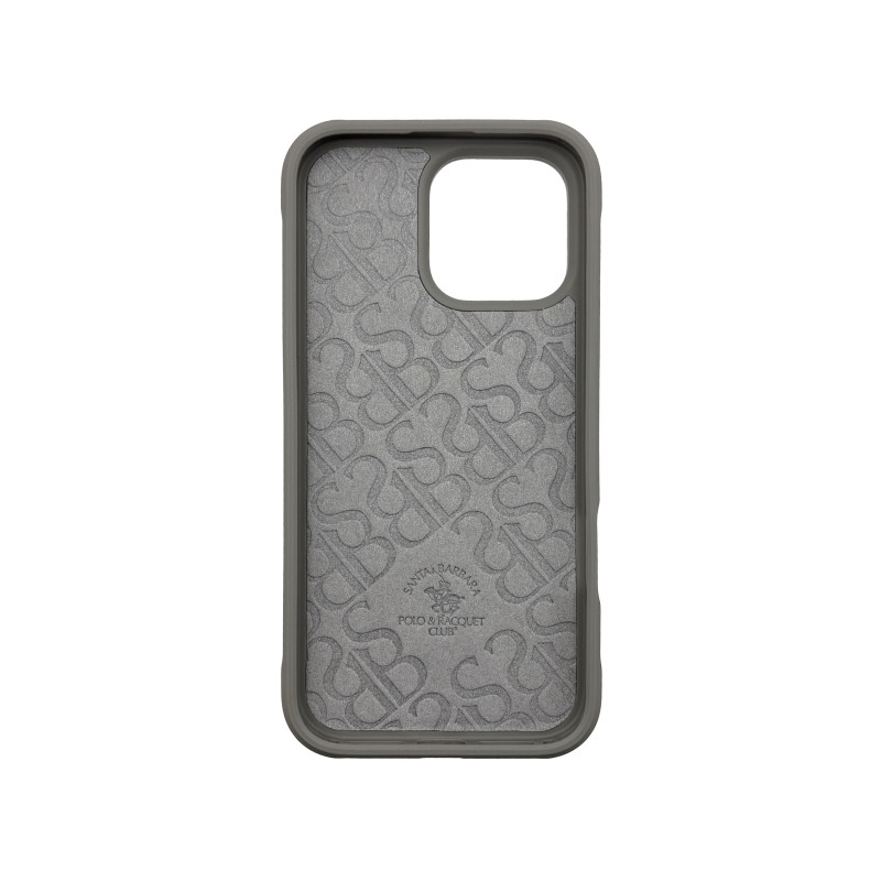 Чехол накладка Leather Polo Knight iPhone 16 Pro Max Gray