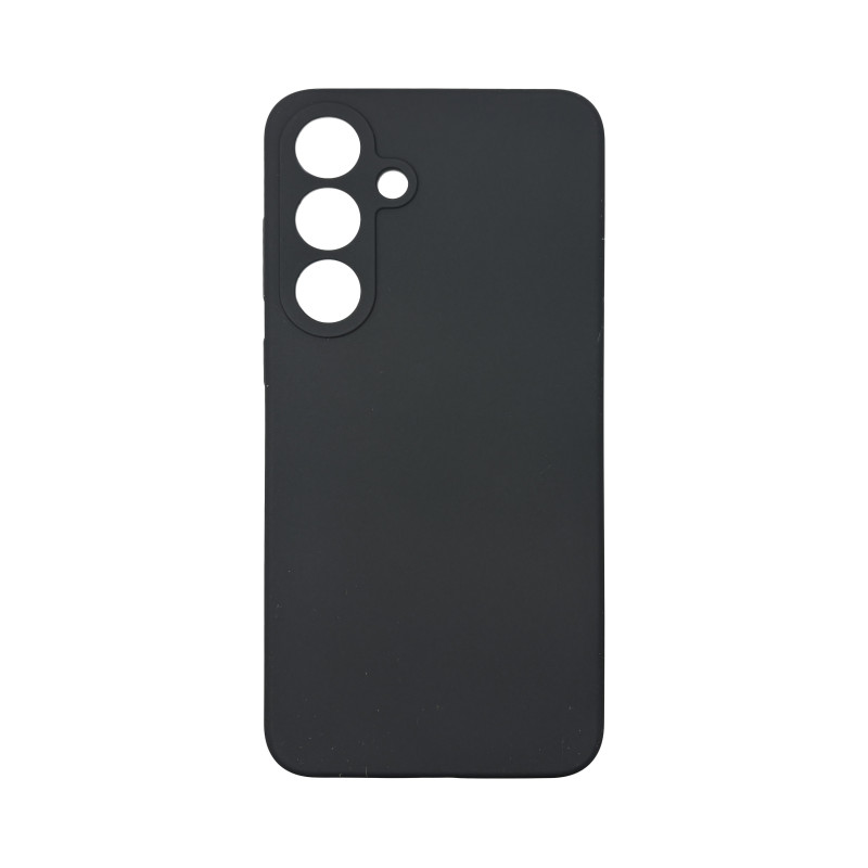 Чехол накладка Silicone Cover Soft Touch ЗК Samsung S24FE Черный