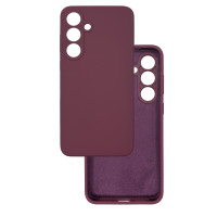 Чохол накладка Silicone Cover Soft Touch ЗК Samsung S24 / S25 Бордовий