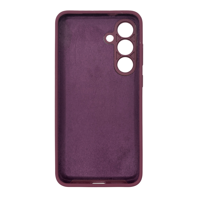 Чехол накладка Silicone Cover Soft Touch ЗК Samsung S24 / S25 Бордовый