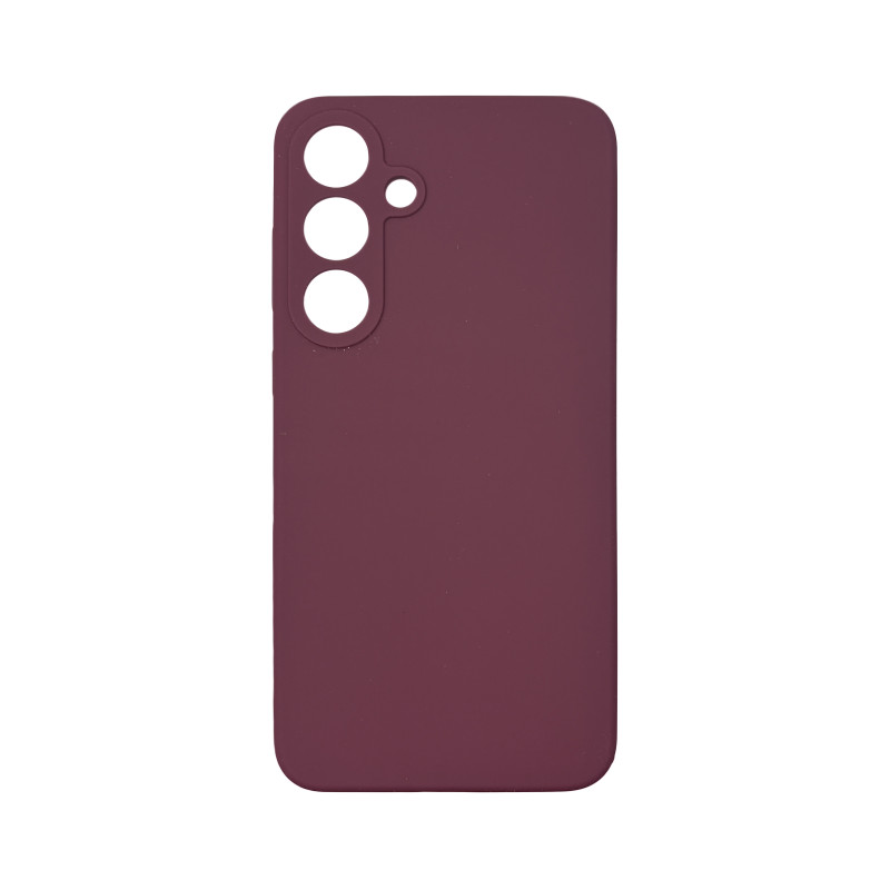 Чехол накладка Silicone Cover Soft Touch ЗК Samsung S24 / S25 Бордовый