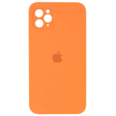 Чехол Silicone Case Square Full+Camera iPhone 11 Pro Max оранжевый