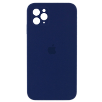 Чехол Silicone Case Square Full+Camera iPhone 11 Pro Max темно-синий