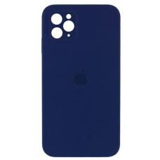 Чехол Silicone Case Square Full+Camera iPhone 11 Pro Max темно-синий