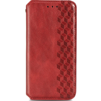 Чехол книжка кожаный Cubic Xiaomi Redmi Note 13 Pro 5G Красный