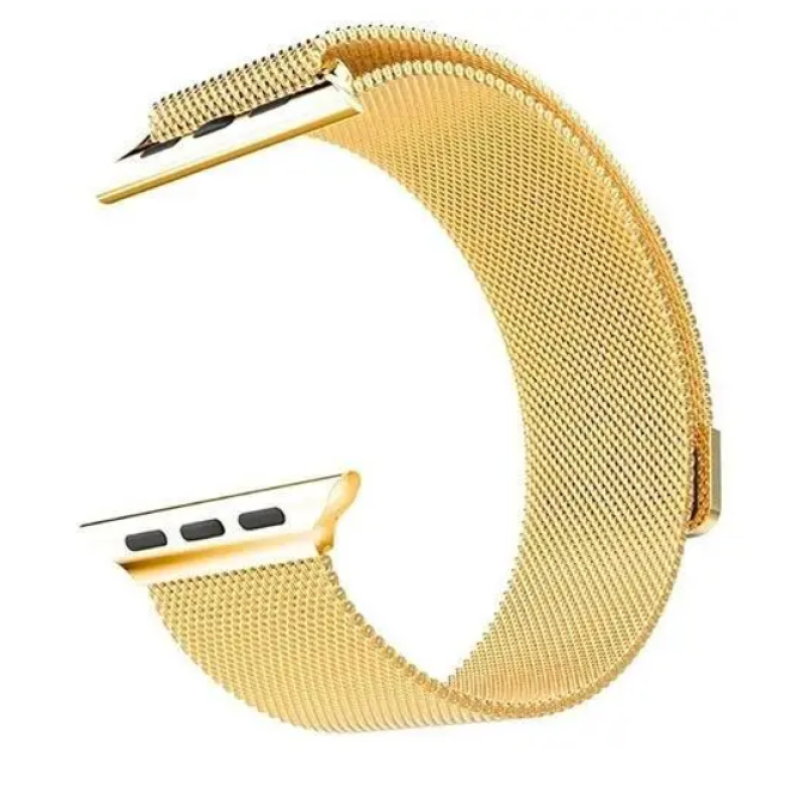 Ремешок Apple Watch металлический Milanese Loop 42/44/45/49 mm золотой (gold)