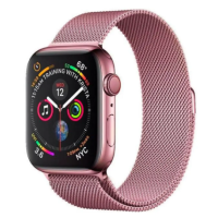 Ремешок Apple Watch металлический Milanese Loop 42/44/45/49 mm розовый (pink)