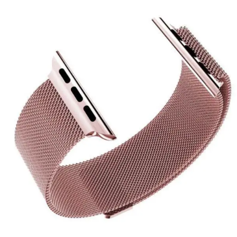 Ремінець Apple Watch металевий Milanese Loop 38/40/41 mm рожевий (pink)