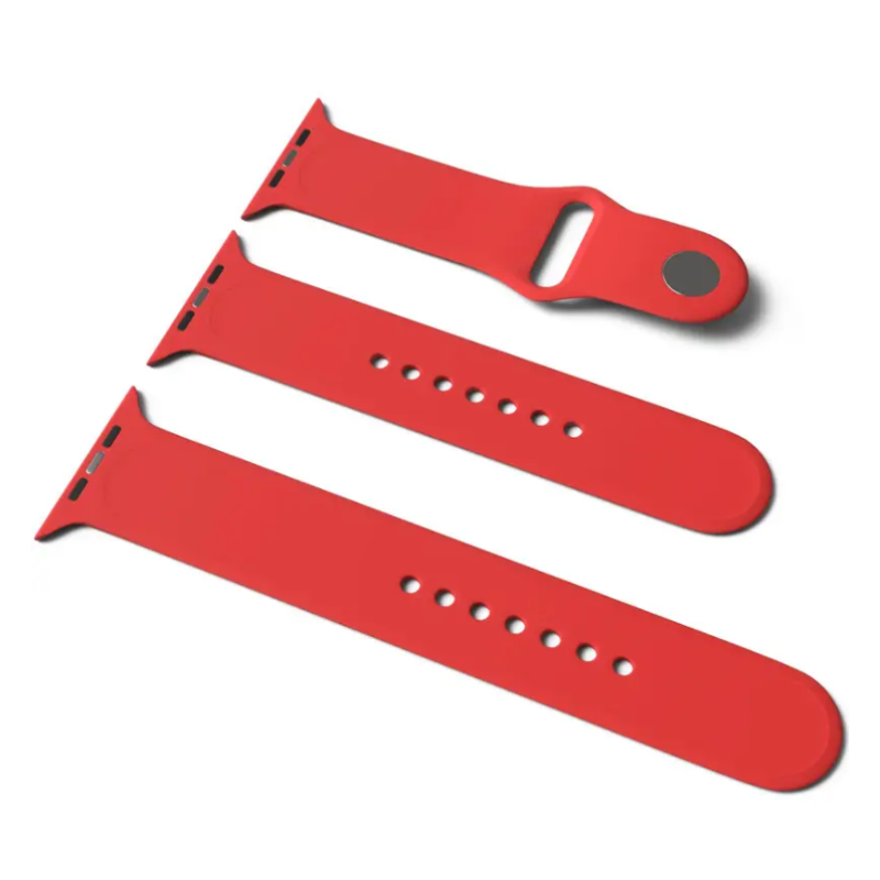 Ремешок Apple Watch silicone (3 in 1, size S-M-L) 42/44/45/49 mm красный (red)
