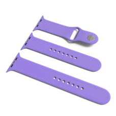 Ремешок Apple Watch silicone (3 in 1, size S-M-L) 38/40/41 mm сиреневый (dasheen)