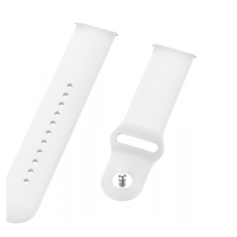 Ремешок Amazfit/Samsung silicone 22mm белый