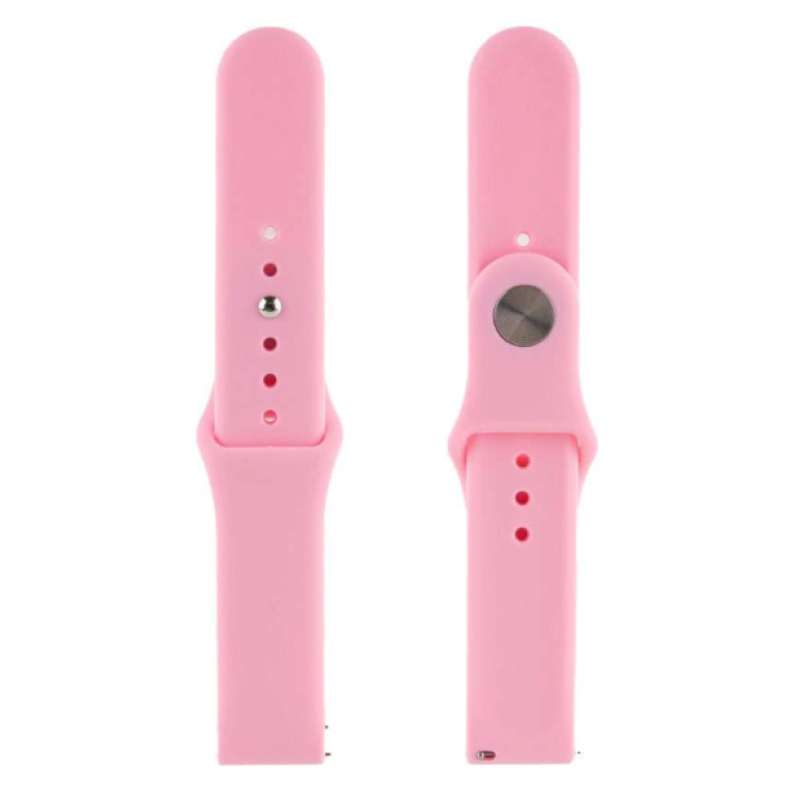 Ремешок Amazfit/Samsung silicone 22mm розовый