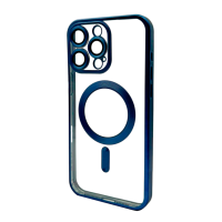 Чохол Shining Case Chrome With MagSafe із захисними лінзами на камеру iPhone 16 Pro Max Blue