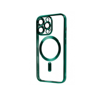 Чохол Shining Case Chrome With MagSafe із захисними лінзами на камеру iPhone 16 Pro Max Green