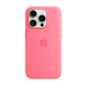 Чохол Silicone Case Original with MagSafe з анімацією iPhone 15 Pro Рожевий (Pink)