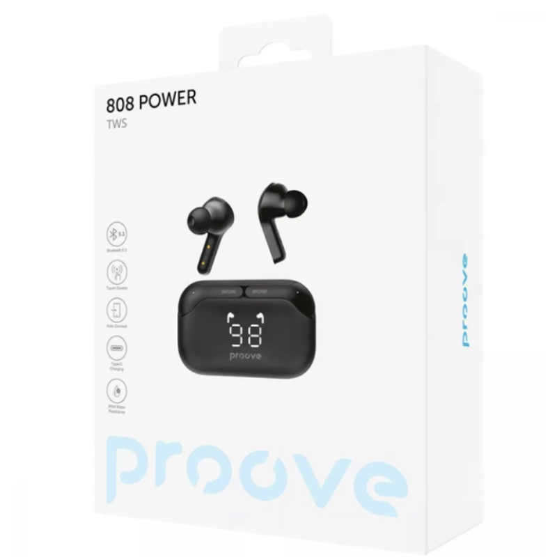 Беспроводные наушники Proove 808 Power TWS Black