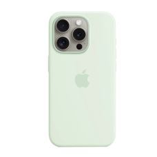 Чехол Silicone Case Original with MagSafe с анимацией iPhone 15 Pro Max Мятный (Soft Mint)