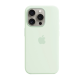 Чехол Silicone Case Original with MagSafe с анимацией iPhone 15 Pro Мятный (Soft Mint)