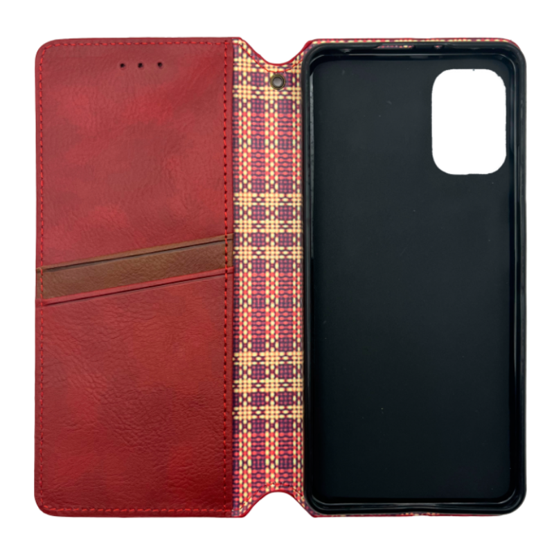 Чехол книжка кожаный Cubic Samsung A52 Красный