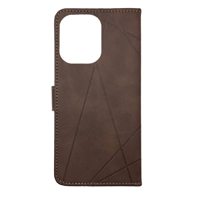 Чехол книжка Business leather Хлястик Xiaomi Redmi 13C / Poco C65 Коричневый