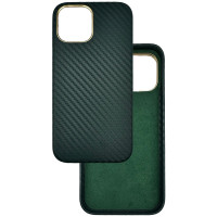Чехол накладка Carbon Metal Frame iPhone 11 темно-зеленый